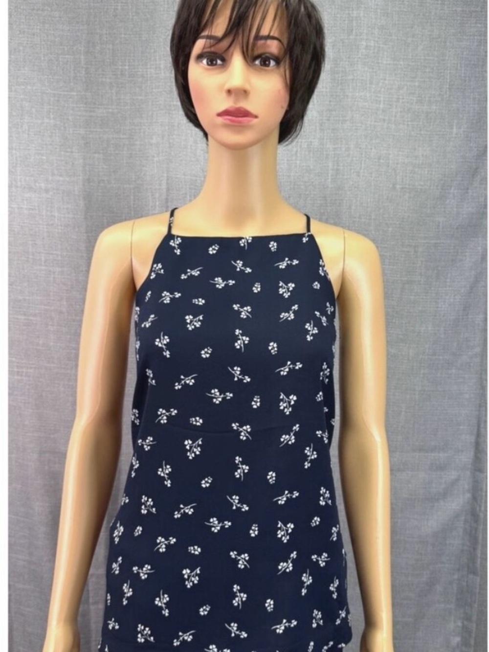 LOFT Navy Floral Sleeveless Cami